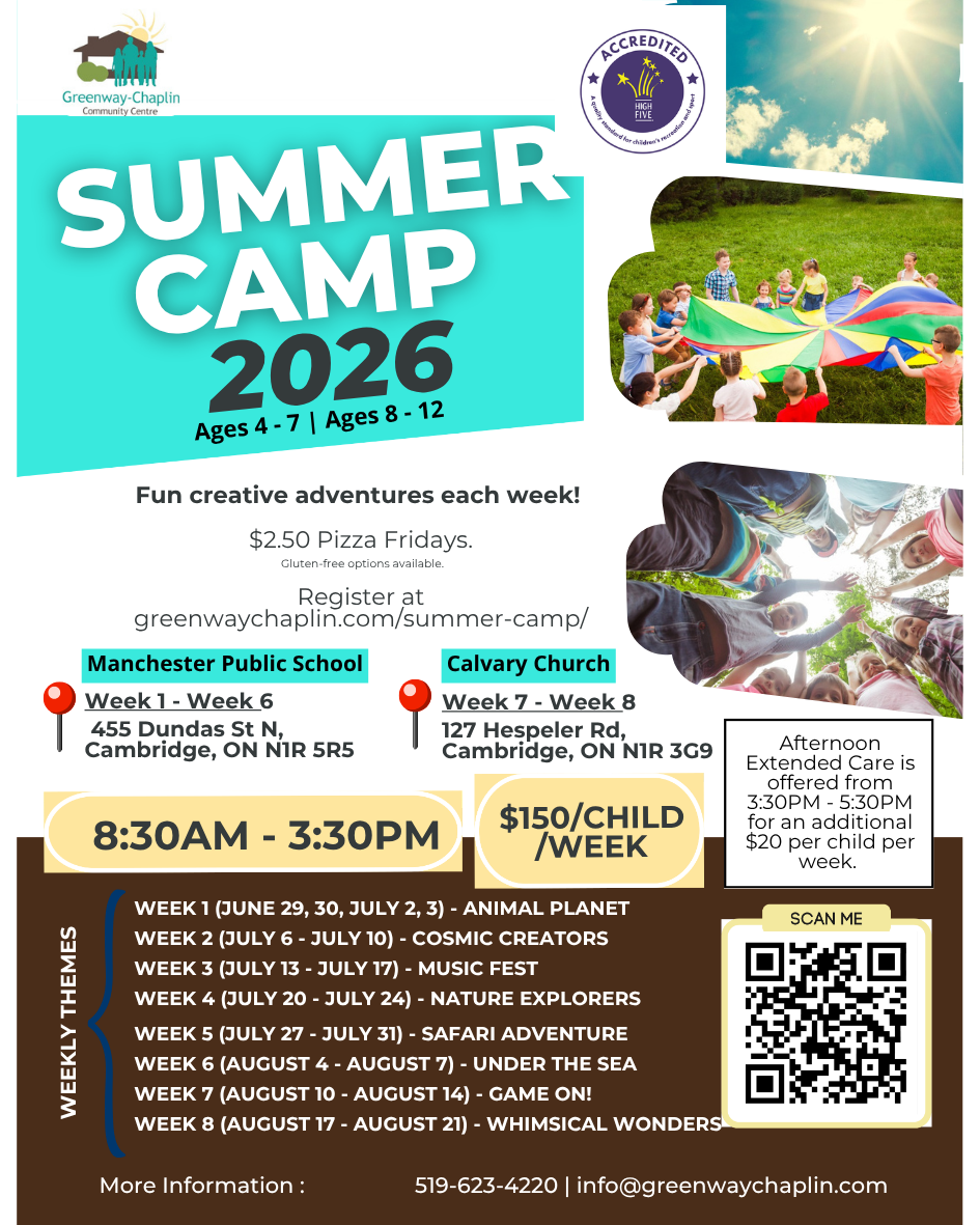 Summer Camp 2026 – Greenway-Chaplin Community Centre